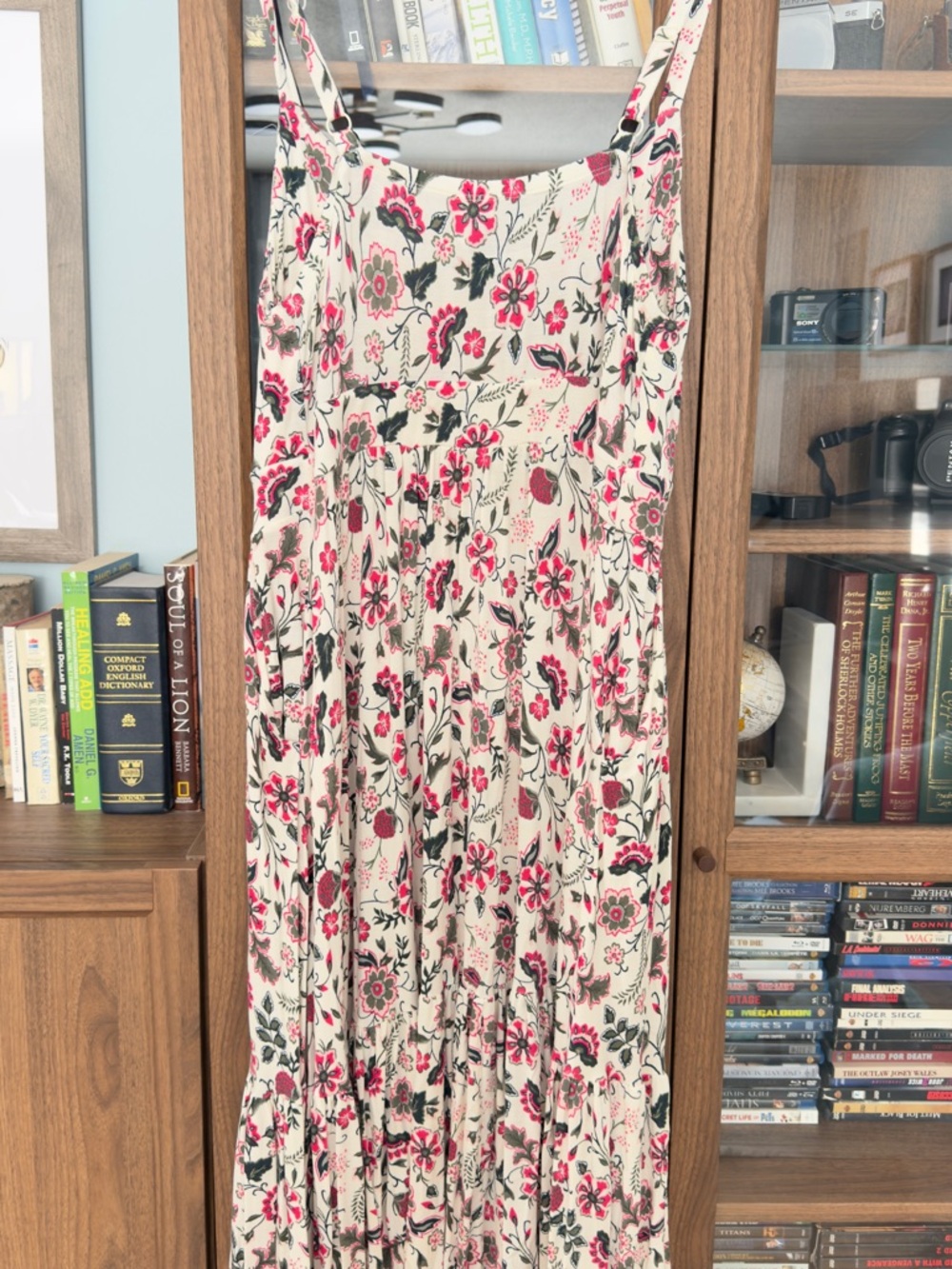 Torrid White Floral Midi Dress with Pink Print - Picture 4 of 6